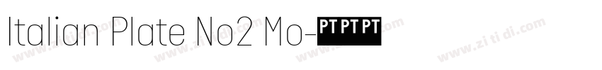 Italian Plate No2 Mo字体转换